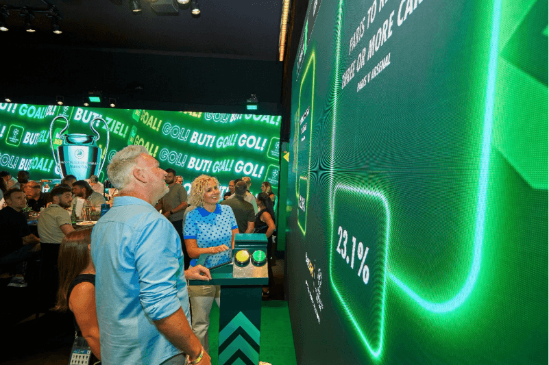Attendees at the bet365 exhibit